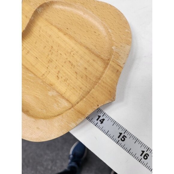 Vintage Japan Wood Violin Shaped Cheese Cutting Serving Board Musical Note Tile - Picture 7 of 8